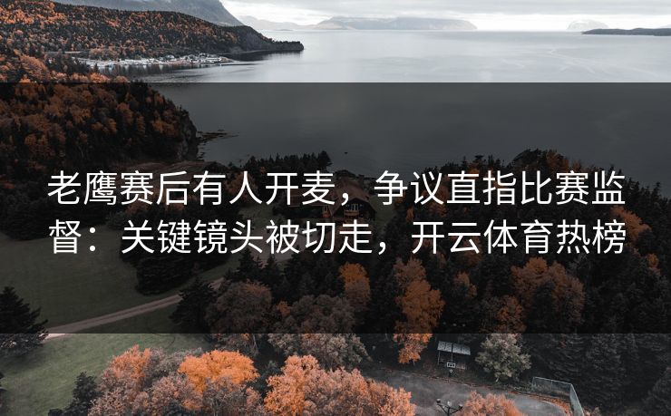 老鹰赛后有人开麦，争议直指比赛监督：关键镜头被切走，开云体育热榜