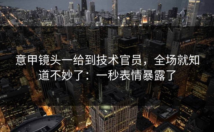 意甲镜头一给到技术官员，全场就知道不妙了：一秒表情暴露了