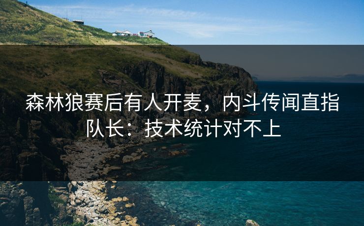 森林狼赛后有人开麦，内斗传闻直指队长：技术统计对不上