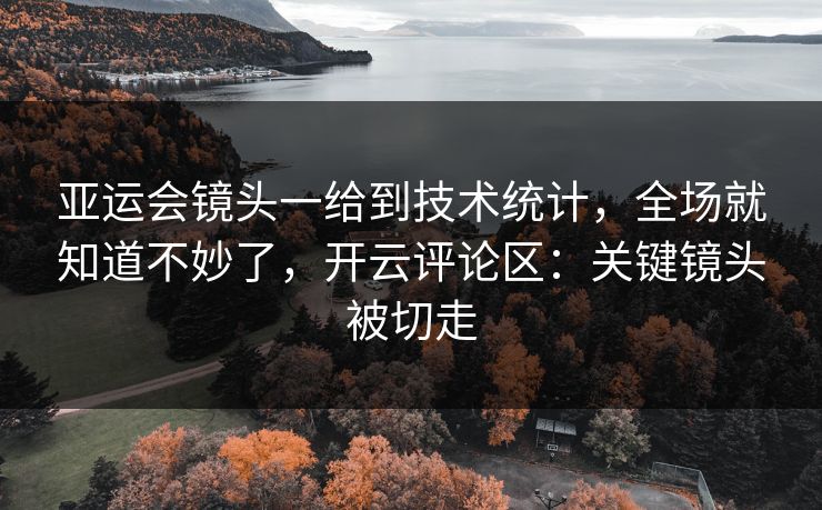 亚运会镜头一给到技术统计，全场就知道不妙了，开云评论区：关键镜头被切走